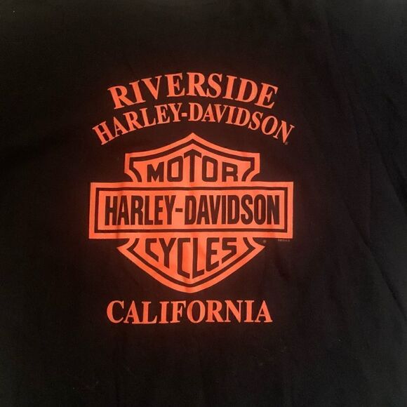 Harley Davidson Black Graphic T-shirt Riverside California Size Large - Picture 4 of 6